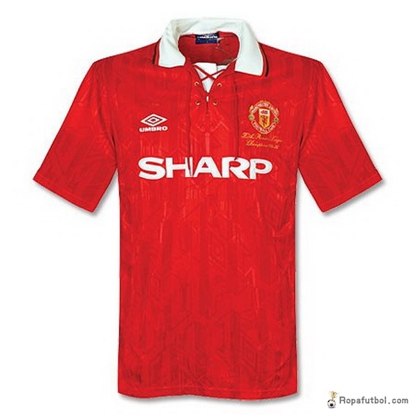 Camiseta Manchester United Replica Primera Ropa Retro 92 93